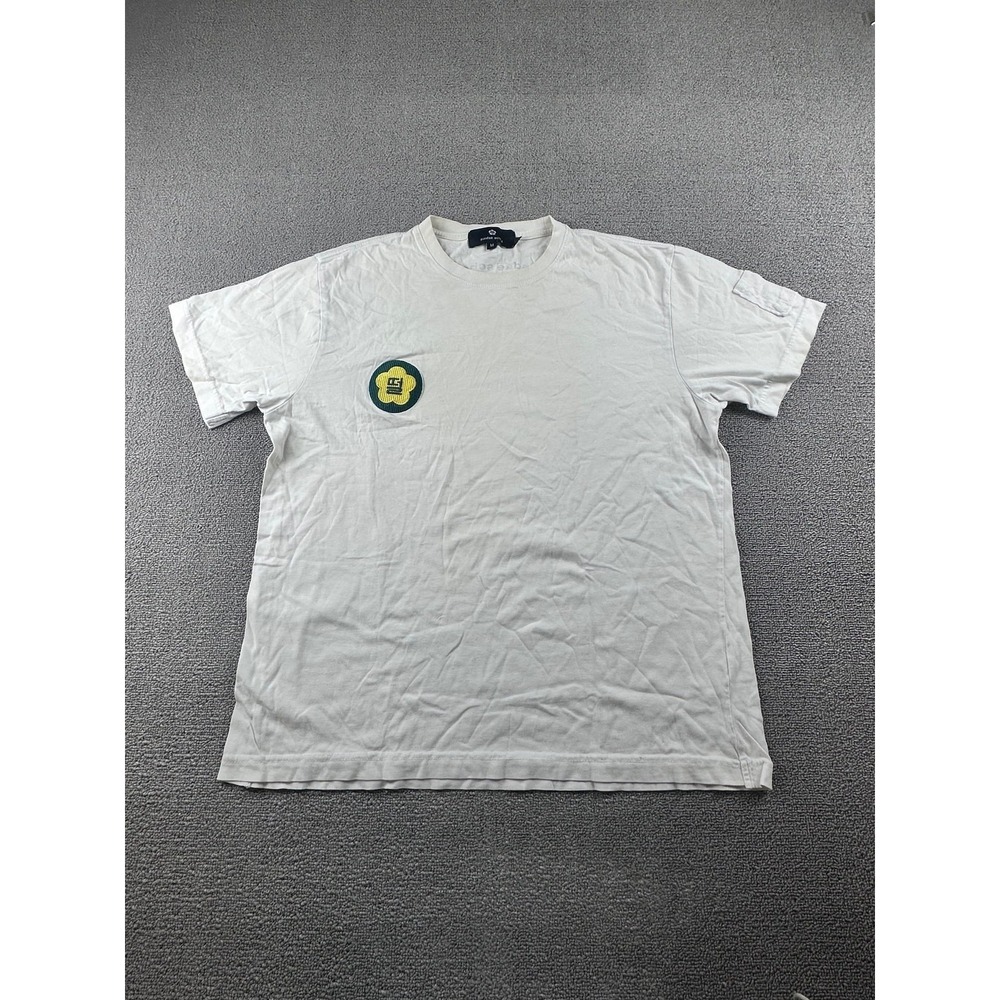 Sundae School T-Shirt Men M White Embroidered Patch Logo Cotton Streetwear